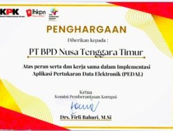 Luar Biasa!! Bank NTT Raih Penghargaan Dari KPK RI